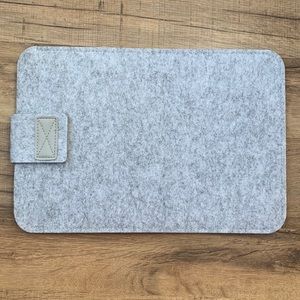 Gray Felt Velcro Pouch